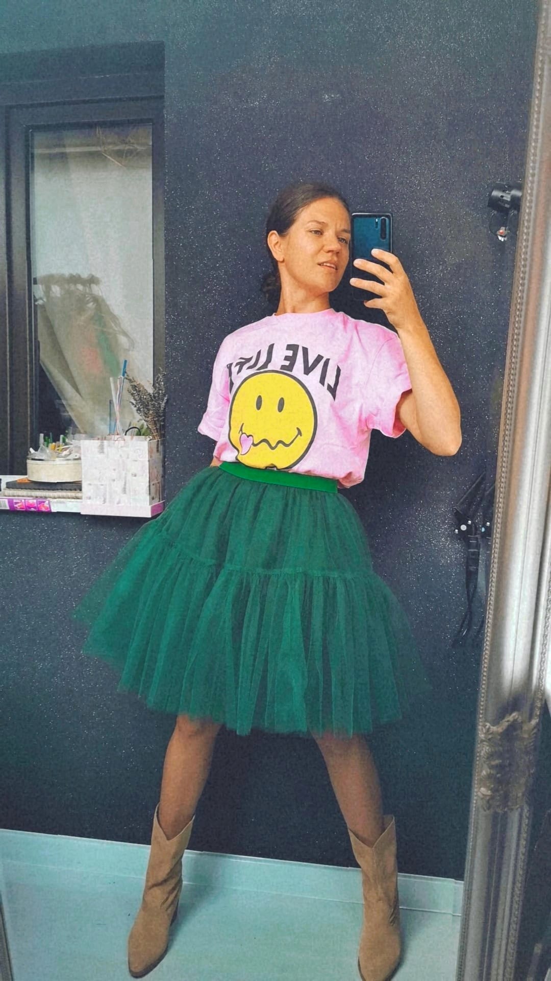 Fustă din Tulle cu Volane